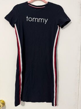 Tommy Hilfiger Navy Dress with Red & White Stripes